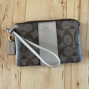 Tan Coach Wristlet
